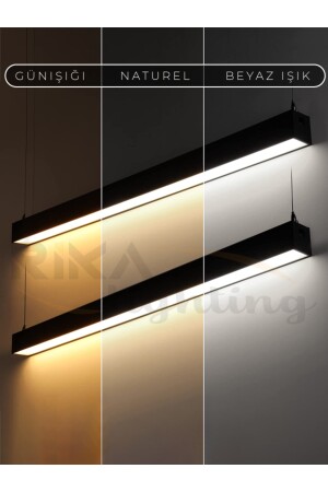 80 cm Tageslicht-LED-Pendelleuchte, moderner LED-Kronleuchter, lineare LED-Leuchte, linear, linear, RK65330 - 5