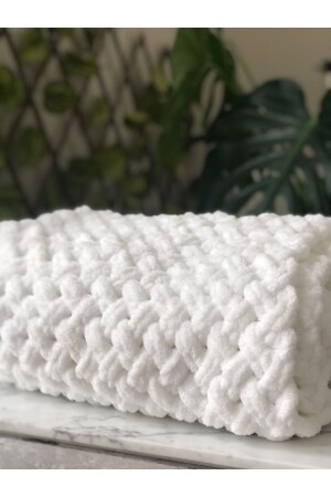 منز-بيفي يد خياطة المدخن و التلفاز غطاء ويكر نمط أبيض 80 X 150 سم - Missworble