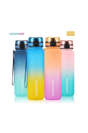 800 ml große, zweifarbige, motivierende Tritan-Wasserflasche mit weichem Griff SM-3053-C4 - 6
