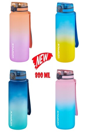800ml -yeni Ebat-çift Renk Motivasyon Tritan Su Matarası Softtouch Ff Collection FFCOLLECTION800 - 5