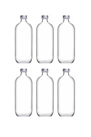 80356 Ikonische Glaswasserflasche – 1 Liter – 6 Stück PP80356-6 - 1