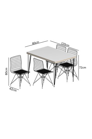 80x120 Kardelen Mutfak Masası Takımı -yemek Masası Takımı - 2