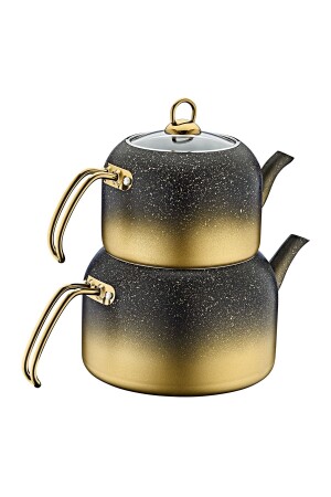 8250 XL Andiamo 4-teilige Teekanne mit Glasdeckel aus Bio-Granit, Gold 152. 8250. XL. GOLD - 1