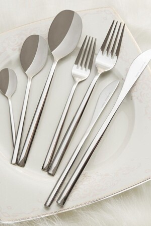 مـنـز-ليـزا 84 قطعة سكين ملعقة شـوكة مـنـزـل لـ 12 شخصة أروعة مقبض 8697918749491 - Karaca