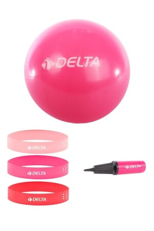 85 cm Pilates-Ball, 3-teilig, Kniebeugenband, Übungswiderstandsband, Pilates-Ballpumpe, 5er-Set 85-PMP-LBS-S3-FUSYA - 1