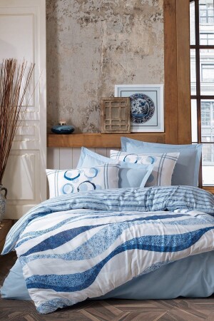 مجموعة من غطاءات الجنيتا الزرقاء 8680108053324 - Cotton Box