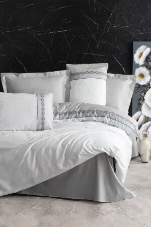 مـنـز-مـغلفة سـاتين مزدوجة غطاء غطاء فيدور جراي 8680108068601 - Cotton Box