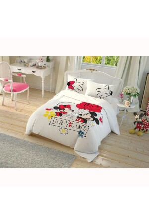 منز-ديزني ميني ميكي تحقق الحيوانات القطن مرخصة غطاء القماش مجموعة 8696048800805 - Taç