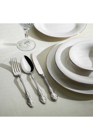 (منيز-أدريانا سايد 89 قطعة سكين ملعقة شوكة مخصصة لـ 12 شخص مع صندوق من الجلد (أدريانا سايد 89 قطعة مع صندوق من - Nehir