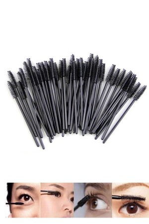 فرشاة ميسكارا ميسكارا 9 سم 50 قطعة قابلة للتفريغ - Moziur