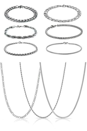 مجموعة من 9 6 سوار 3 قلادة (مجموعة من قلادة وقلادة) - The Collection