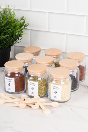 مجموعة من 9 صناديق فراغ خشبية مع قوارض، 9 ملعقة معكرات و 24 صناديق معكرات معكرات مجموعة 300 مل DNS-9lu300 - DNS HOME