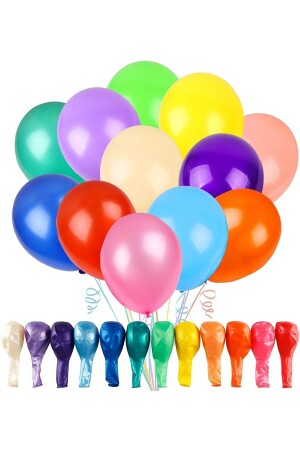 9-a Desensiz Renkli Balon 100'lü - 1
