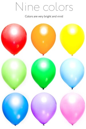 9-a Desensiz Renkli Balon 100'lü - 2