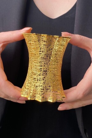 9 cm großes Tüllarmband für Damen aus 14 Karat Gold - 6