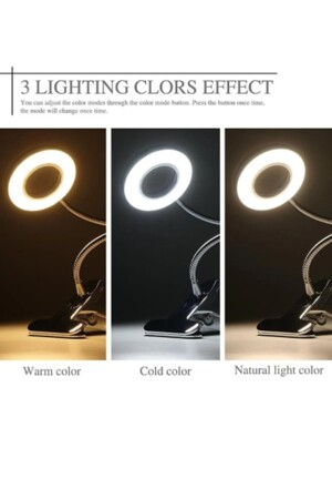 9 Mod Led Çok Fonksiyonlu Akrobat Masa Lambası Şiddeti Ayarlanabilir 3 Farklı Işık Rengi Usb Girişli 13led,013 masa lambası - 5