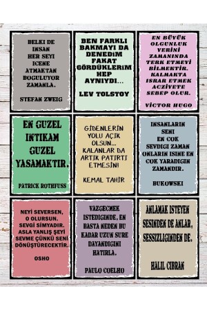 9 Parça Karışık Yazılı Set - Hbb Özel Seri - Hediyeniburadabul