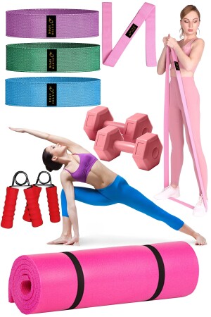 9 Parça Pilates Seti Süper Ekonomik Set Yoga Seti Jimnastik Set PLTSELSKK - 1