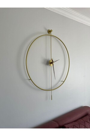 90 cm Gold Tiktok, Walnuss 35 cm Skorpion-Minutenzeiger, moderne dekorative Metallwanduhr plus90g - 3