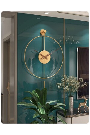 90 cm Gold Tiktok, Walnuss 35 cm Skorpion-Minutenzeiger, moderne dekorative Metallwanduhr plus90g - 6