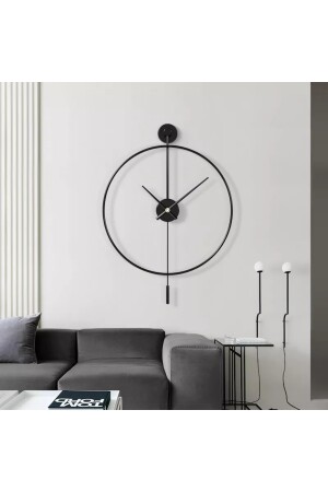 90 cm schwarzer Tiktok – schwarzer 35 cm Stunden- und Minutenzeiger, moderne dekorative Metall-Wanduhr Metaxxx40Gold - 3