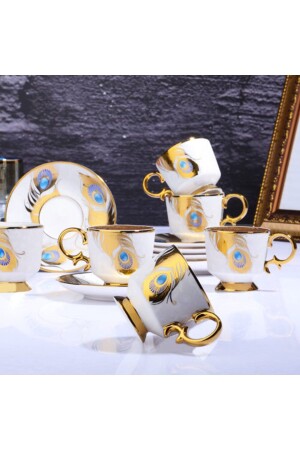 مجموعة من الكؤوس ذات الأقدام الستة الريشية البيضاء 90 سي سي Ist-101 İST-101 - Kosova