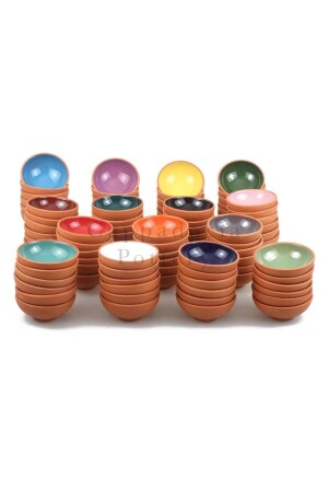 90-teiliges Tontopf-Schalen-Set, 8 cm, 15 Farben, vielseitig einsetzbar, TOPRAK_KASE_TOPTAN_004 - 2