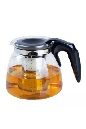 900 ml Borasilikatglas-Teekanne mit Stahlsieb, Tee-, Kaffee-, Kräutertee-Ei, Schwarz, TYC00191094417 - 4