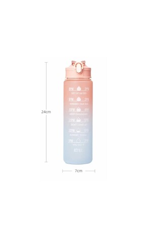 900 ml lila Motivationsflasche, niedliche Trinkflasche für Kinder, Bpa-freie Wasserflasche - 3