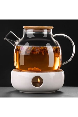 900 مل من كوب الشاي الزجاجي المقاوم للدفء من MNZ مع شاي الأعشاب المزق - بوروسيليكات - جوج - Vivien Home