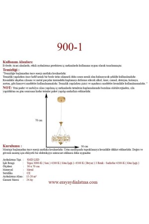 901-1 Einzel-LED-Kronleuchter - 4