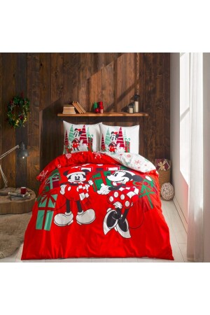 منز-ديزني ميني و ميكي عيد الميلاد القطن غطاء مزدوج غطاء 90417 - Taç