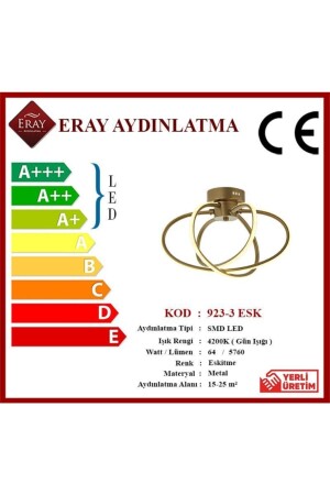 923-3 3-teiliger antiker LED-Kronleuchter 923-3 ESK - 5