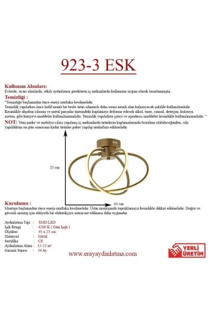 923-3 3'lü Eskitme Led Avize 923-3 ESK - 4