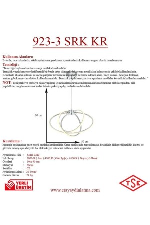 923-3 Chrom-Pendelleuchte, LED-Kronleuchter 923-3 SRK KR - 6