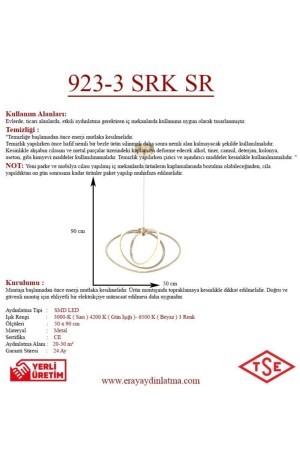 923-3 Gelbe Pendelleuchte LED-Kronleuchter 923-3 SRK SR - 7