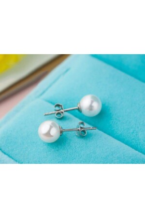 من النساء 925 سدرلينغ الفضة 6mm حقيقية الأقراط اللؤلؤ BRC231099xyz107fYL - BERCHINE