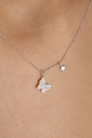 النجمة النسائية من النجوم النسائية النموذج 925 النجمة الفضية العنق ELKSLVR7432 - Elika Silver