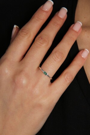 (منز) - النسائية (ستوني) النموذج (إليجانت) 925 حلقة فضية - Elika Silver