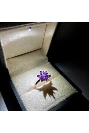 حلقة زهرة من لوتس - الزهرة الذهبية - 925 سبرينغ فضية - Lotus Jewellery