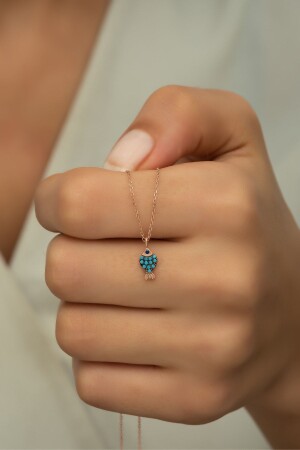 925 من النساء من الفضة النقدية الصغيرة من الحجر التركيزية رقبة سمك NRZ99648 - NEREZE