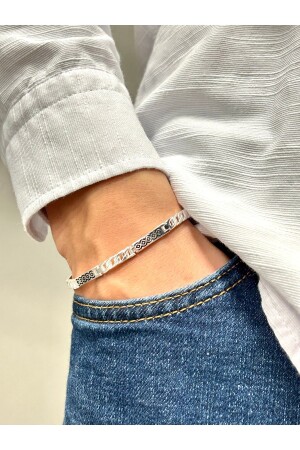 925 Sterling Radium vergoldetes Rolex Modell Silber Herrenarmband - Siset Gümüş