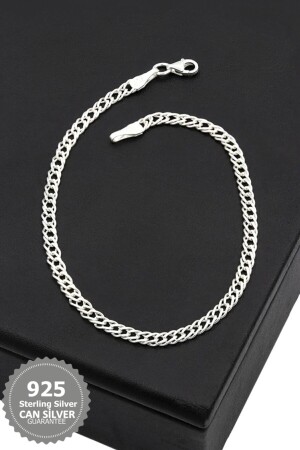 925 Sterling Silber 4 mm Herrenarmband ca0504 - 2