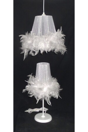 غرفة الأطفال من قمر أبيض شمعية شمعية مضيئة مع سيقان معدنية بيضاء 963201111 - TEKAY AYDINLATMA