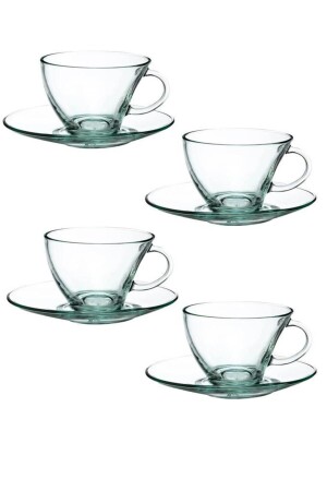 98396 Glasset mit 4 Aware 230cc asymmetrischen Pinguin-Teetassen für Nescafe - 1