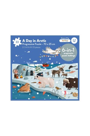 A Day In Arctic: 6 In 1 Puzzle (2-3-4-6-8 PARÇA YAPBOZ) Ile Kuzey Kutbunu Keşfet - 1