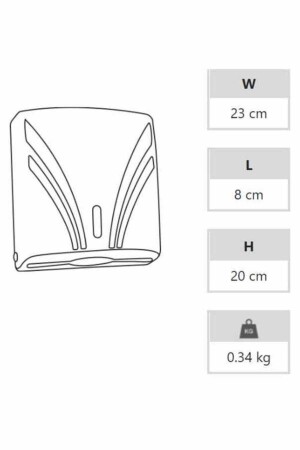 A-Form Z-Falthandtuchspender, 200 Stück, transparent, rauchfarben, ZHA-2/108 - 5