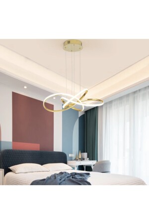 A Ithal Ürün Modern Sarkıt Power Led Avize Concept Ürün Gold Sarı Ledli Avize burenze3 - 3