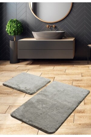 A Kalite 2'li Büyük Xl Boy Banyo Takımı(75X120)(75X50) Gri TYC00171347984 - 2