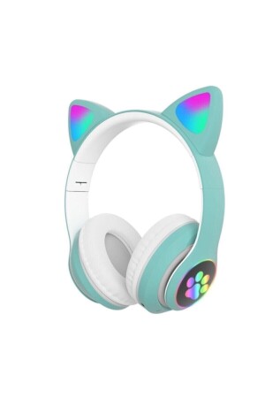 A+ Kalite Vilya Kedi Kulağı Detaylı Bluetooth Kablosuz Uyumlu Kulaklık Çocuk Oyuncu + Aux Kablo VİLYASTN-28 - 1